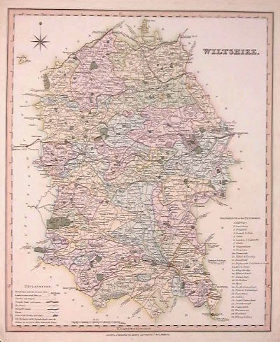 Map of Wiltshire - Rowe-Teesdale